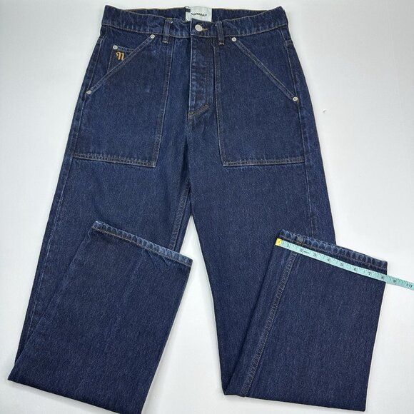 Nanushka Women’s Blue Straight Leg Button-Fly Designer Jeans W31-32/L31 - Picture 11 of 12